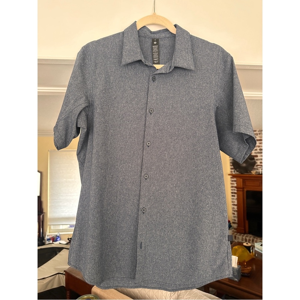 Classic Blue Button-Down Shirt for Men